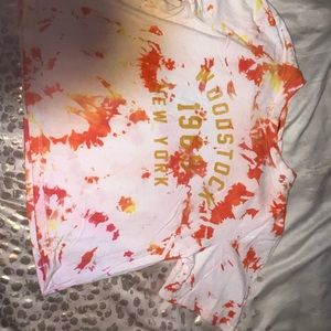 Woodstock custom Tie Dye crop top
